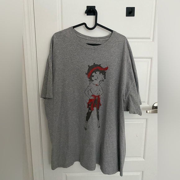 BETTY BOOP Gray Graphic T Shirt in 2XL - Picture 4 of 6